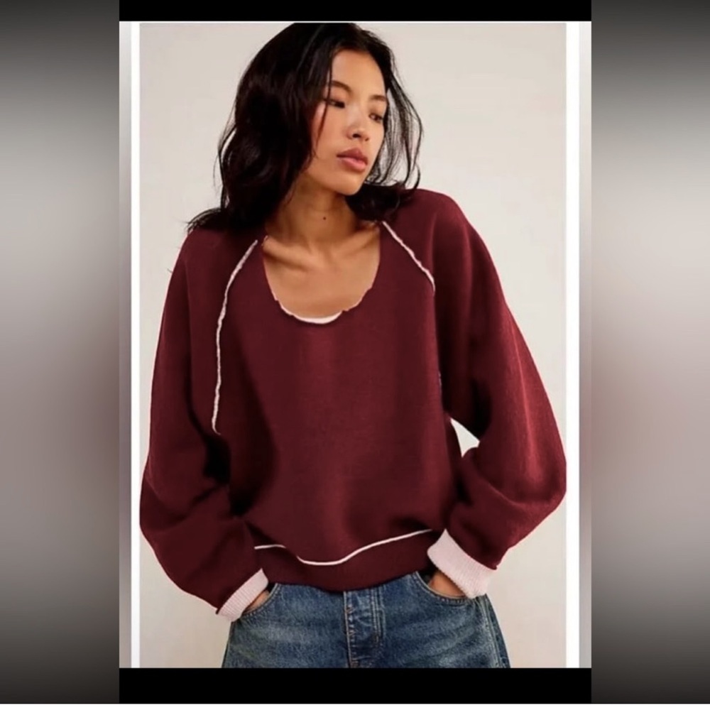 WE THE FREE VALENTINE OVERSIZED SLOUCHY BAGGY PULLOVER CASUAL SWEATER NWOT - Picture 4 of 12